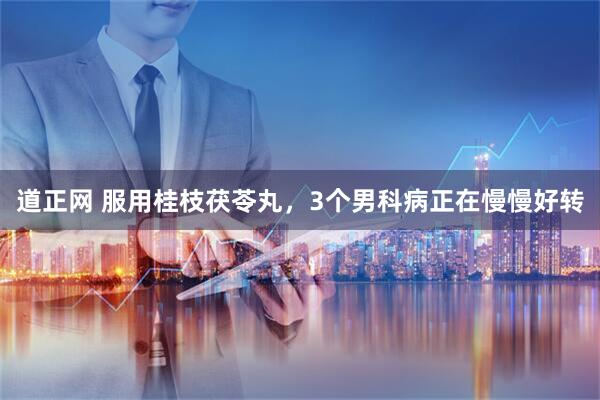 道正网 服用桂枝茯苓丸，3个男科病正在慢慢好转