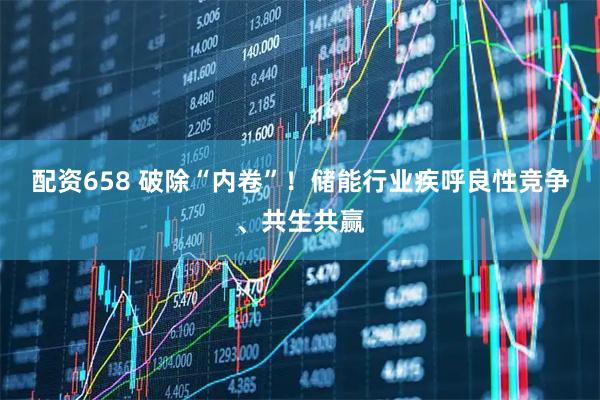 配资658 破除“内卷”！储能行业疾呼良性竞争、共生共赢